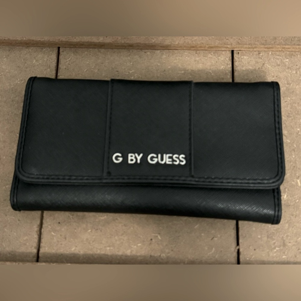 G by Guess Black Medium size Wallet- Measures 7”Wx4”H closed